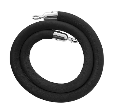 6' Black velvet rope