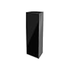 One Piece Acrylic Pedestal Art Stand Glossy Black Display