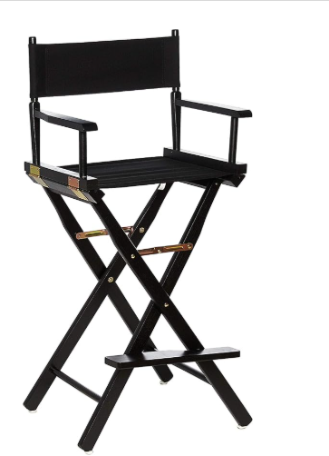 Black Director Chair - Bar Height