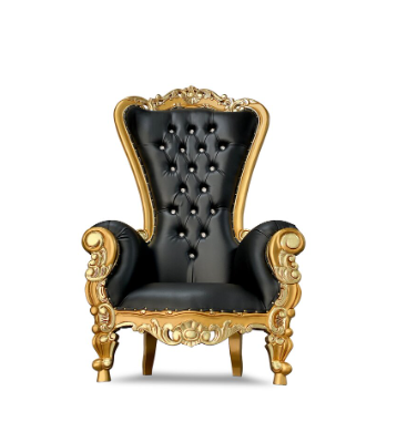 Black and Gold Throne Chair
