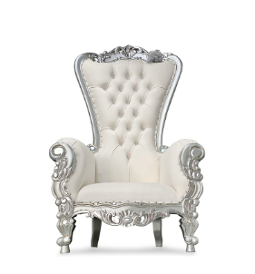 White and Silver Throne Chairs