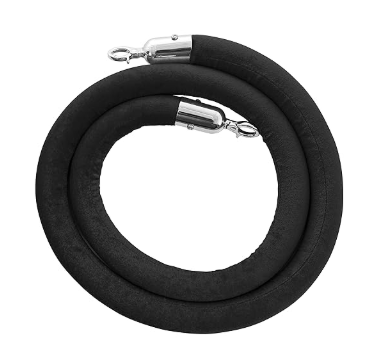 4' Black velvet rope
